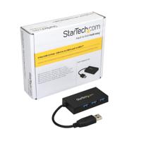 StarTech.com 4 Port USB 3.0 Hub - USB Type-A met 3x USB-A en 1x USB-C Poorten (SuperSpeed 5Gbps), USB Busvoeding, USB 3.1 Gen 1 Adapter Hub, Draagbare Laptop USB Hub (HB30A3A1CFB) - thumbnail