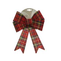Strik polyester Schotse ruit L22cm - thumbnail