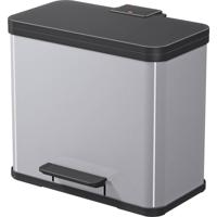 HOFE Regalsysteme öko trio plus L 0633-220 Afvalbak 27 l Staal (l x b x h) 470 x 340 x 430 mm Zilver Met voetpedaal 1 stuk(s) - thumbnail