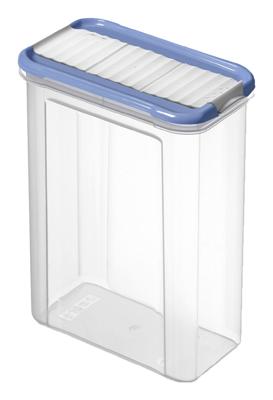 Rotho Domino Bewaar-Strooidoos 1.5L Horizon Blauw/Transparant