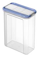 Rotho Domino Bewaar-Strooidoos 1.5L Horizon Blauw/Transparant - thumbnail