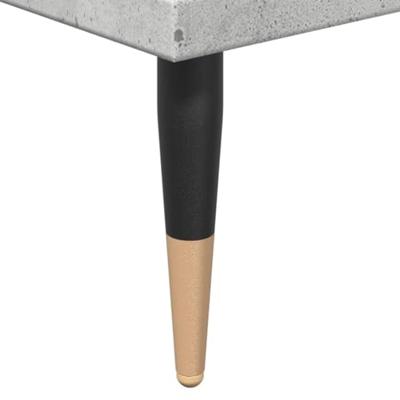 Badkamerkast 30x30x190 cm bewerkt hout betongrijs