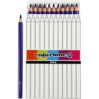 Colortime Driehoekige jumbo kleurpotloden - paars, 12st. - thumbnail