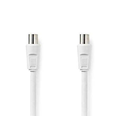 Nedis Coaxkabel | IEC (Coax) Male | IEC (Coax) Male | Vernikkeld | 90 dB | 75 Ohm | Dubbel Afgeschermd | 3.00 m | Rond | PVC | Wit | Label - Nedis Coaxkabel | IEC (Coax) Male | IEC (Coax) Male | Vernikkeld | 90 dB | 75 Ohm | Dubbel Afgeschermd | 3.00 m | Rond | PVC | Wit | Label -