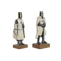 Decoratieve figuren Home ESPRIT Wit Zilverkleurig Hars 10 x 8 x 25 cm (2 Stuks) - thumbnail