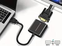 Conceptronic ABBY20B video kabel adapter 0,25 m HDMI Type A (Standaard) VGA (D-Sub) Zwart - thumbnail