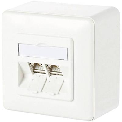 Metz Connect 130B11D20002-E Netwerkdoos Opbouw (op muur) CAT 6A 2 poorten Zuiver wit Metz Connect 130B11D20002-E Netwerkdoos Opbouw (op muur) CAT 6A 2 poorten Zuiver wit