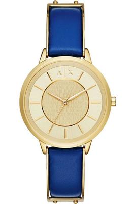 Horlogeband Armani Exchange AX5312 Leder Blauw 16mm Horlogeband Armani Exchange AX5312 Leder Blauw 16mm