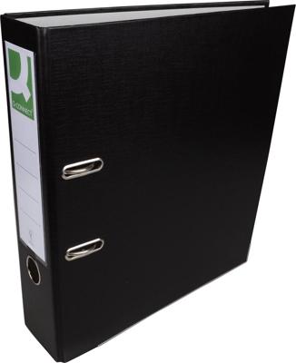 Q-CONNECT ordner, voor ft A4, uit PP en papier, met beschermrand, rug van 8 cm, zwart