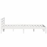Bedframe Wit 208.6 x 157.6 x 69.4 cm Massief grenenhout - thumbnail