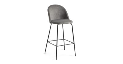 Kave Home Ivonne barkruk H76 Grijs