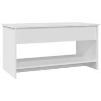 Salontafel 102x50x52,5 cm bewerkt hout wit - thumbnail