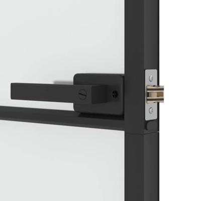 VidaXL Binnendeur smal 93x201,5 cm gehard glas en aluminium zwart - thumbnail