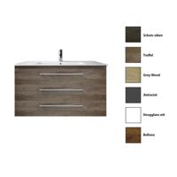 Onderkast Sanicare Q15 3 Laden Chromen Greep Soft-Close 120x45 cm Hoogglans Wit - thumbnail