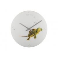 NeXtime klok 8137 turtle, ø43 cm, wall, white/ green