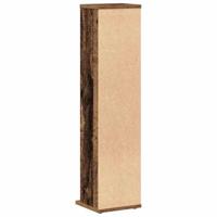 Cd-kast 21x20x88 cm bewerkt hout oud houtkleurig - thumbnail