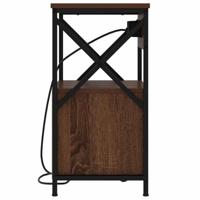 Nachtkastje 2 pcs bruin eikenkleur 40 x 31 x 60 cm Bewerkt hout - thumbnail
