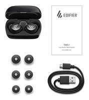 Edifier TWS1 True Wireless (TWS) Bluetooth 5.0 APTX hoofdtelefoon met touch-bediening en oplaadhoes, spatwaterdicht, IPX5, zwart - thumbnail