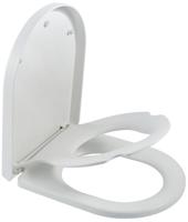 Saqu Touch Double toiletbril met kinderzitje, softclose en quickrelease 33,1x45,4 x4,7cm wit - thumbnail