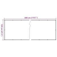 VidaXL Balkonscherm 300x120 cm pvc crèmekleurig - thumbnail