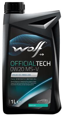 Wolf motorolie "officialtech ms-v". motoroil 0w20 1l off.tech ms-v