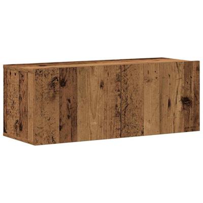 8-delig Tv-meubelset wandmontage bewerkt hout oud houtkleurig