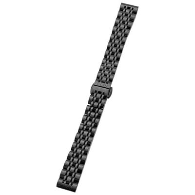 By Qubix - Metalen schakelbandje - Zwart - Compatible met Garmin Lily 2 - Compatible Garmin bandje