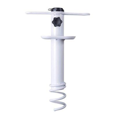 Marbueno Parasol Suction Staal Wit 35,5x15x6 cm Strand en Tuin 10506