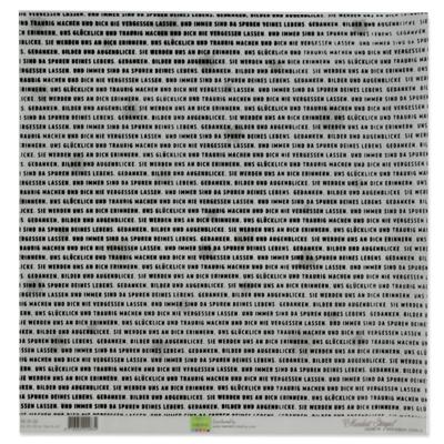 Mundart Stempel • vellum papier fluwelen duitse tekst "trauer"