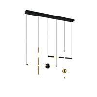 Trio Moderne hanglampMelita zwart met goud - 331510680 - thumbnail