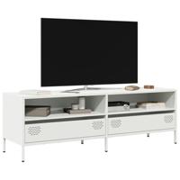 Tv-meubel 135x39x43,5 cm koudgewalst staal wit - thumbnail