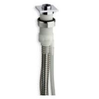 Baddoorvoerset Hotbath Pal Vierkant Geborsteld Nikkel - thumbnail