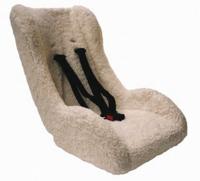 Melia bakfiets inzetstoel - comfortabele peuterstoel voor fietskar - wit, 75x25x15cm, 5-punts gordel - thumbnail