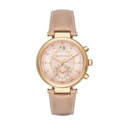 Horlogeband Michael Kors MK2529 Leder Beige 12mm Horlogeband Michael Kors MK2529 Leder Beige 12mm