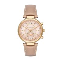 Horlogeband Michael Kors MK2529 Leder Beige 12mm - thumbnail