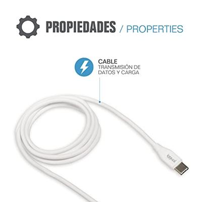 iggual - USB C naar USB C snellaadkabel, 3 A, 100 cm, USB type C laadkabel, compatibel met alle apparaten met USB-C-aansluiting, wit