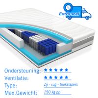 Matras koudschuim 120x200 voor zwaardere mensen tot 150 kg Premium HR - thumbnail