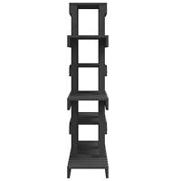 Plantenstandaard 85x25x109,5 cm massief grenenhout grijs - thumbnail