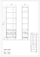 Germania Cantoria Eiken | Zwart Vitrinekast - thumbnail