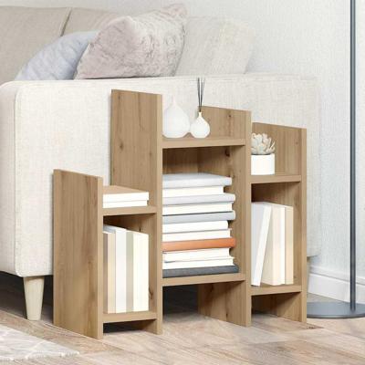 Bijzetkast artisanaal eikenkleurig 60 x 26 x 60 cm Bewerkt hout Bijzetkast artisanaal eikenkleurig 60 x 26 x 60 cm Bewerkt hout