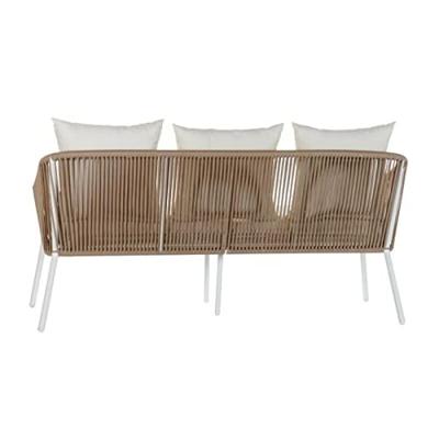 Bank en tafel set DKD Home Decor MB-179038 Tuin Beige Metaal Aluminium Touw 151,5 x 72 x 70 cm (4 pcs) Bank en tafel set DKD Home Decor MB-179038 Tuin Beige Metaal Aluminium Touw 151,5 x 72 x 70 cm (4 pcs)