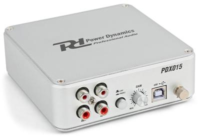 Power Dynamics PDX015 USB Phono voorversterker met software - thumbnail