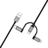 Varta USB-kabel USB-A stekker, USB-micro-B stekker, USB-C stekker, Apple Lightning stekker 2.00 m Meerdere kleuren 57937101111 - thumbnail