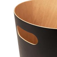 Umbra Woodrow Prullenbakje zwart/naturel - thumbnail