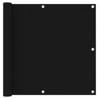 VidaXL Balkonscherm 90x600 cm oxford stof zwart - thumbnail