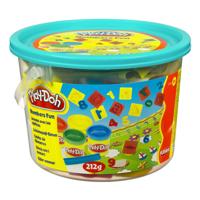 Otto Simon Play-doh dough emmertje met 3 potjes klei en strand vormen - thumbnail