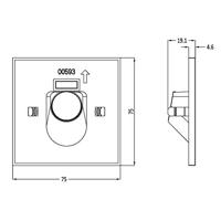 Deko Light Abdeckung eckig grau Auge für Alwaid 930492 Afdekking Grijs - thumbnail