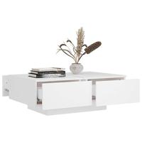 Salontafel 90x60x31 cm spaanplaat wit - thumbnail