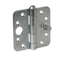 Ivana veiligheids klepscharnier - 89x80mm - SKG** afgerond - staal verzinkt - los gestort - thumbnail