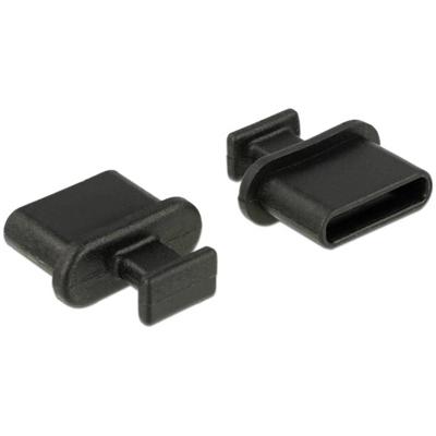 Delock 64013 64013 Stofbescherming voor USB type-C™-bus met handgreep 10 stuks zwart 1 stuk(s)